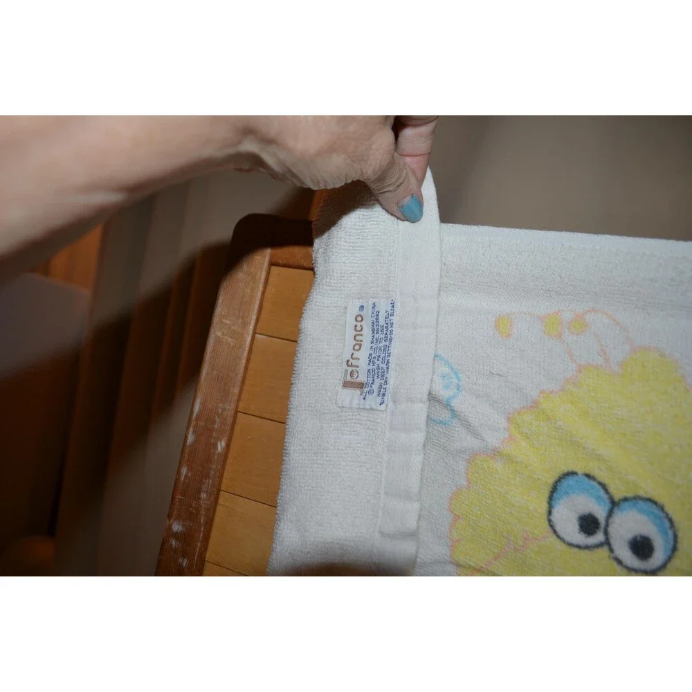 Vintage Beach Towel Sesame Street Riding on The Train